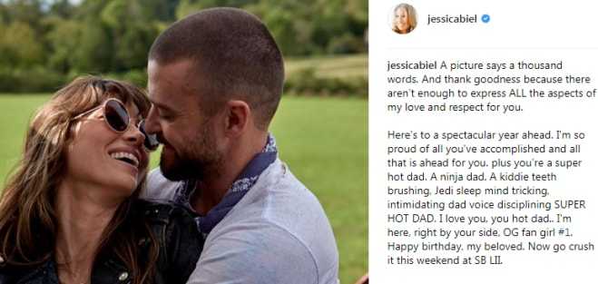 «Sei un papà super sexy»: gli auguri di Jessica Biel a Justine Timberlake article-post