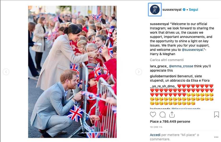 Il Principe Harry e Meghan Markle aprono il loro account privato su Instagram article-post